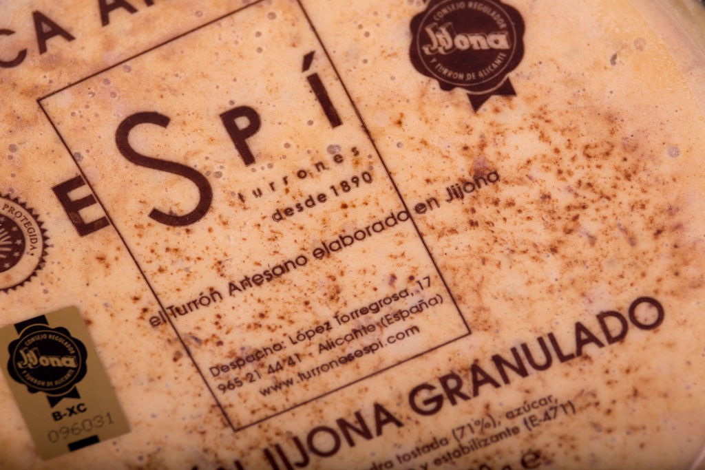 Turron de Jijona en Coca Artesana de 400g. - Turrones Espí Alicante