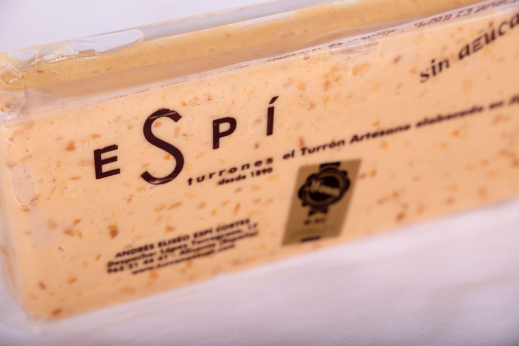 Turrón de Jijona SIN AZÚCAR - Turrones Espí Alicante